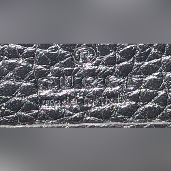 Gucci Logo GG Black Leather Zip Around Wallet w/DustBag,No Box - Picture 16 of 16